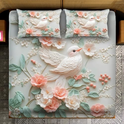 Image of King Size Printed Bedsheet Set with 2 Pillow Covers | Modern Geometric Design | Lightweight & Durable Soft Microfiber | Modern Printed Design (DESIGN4)