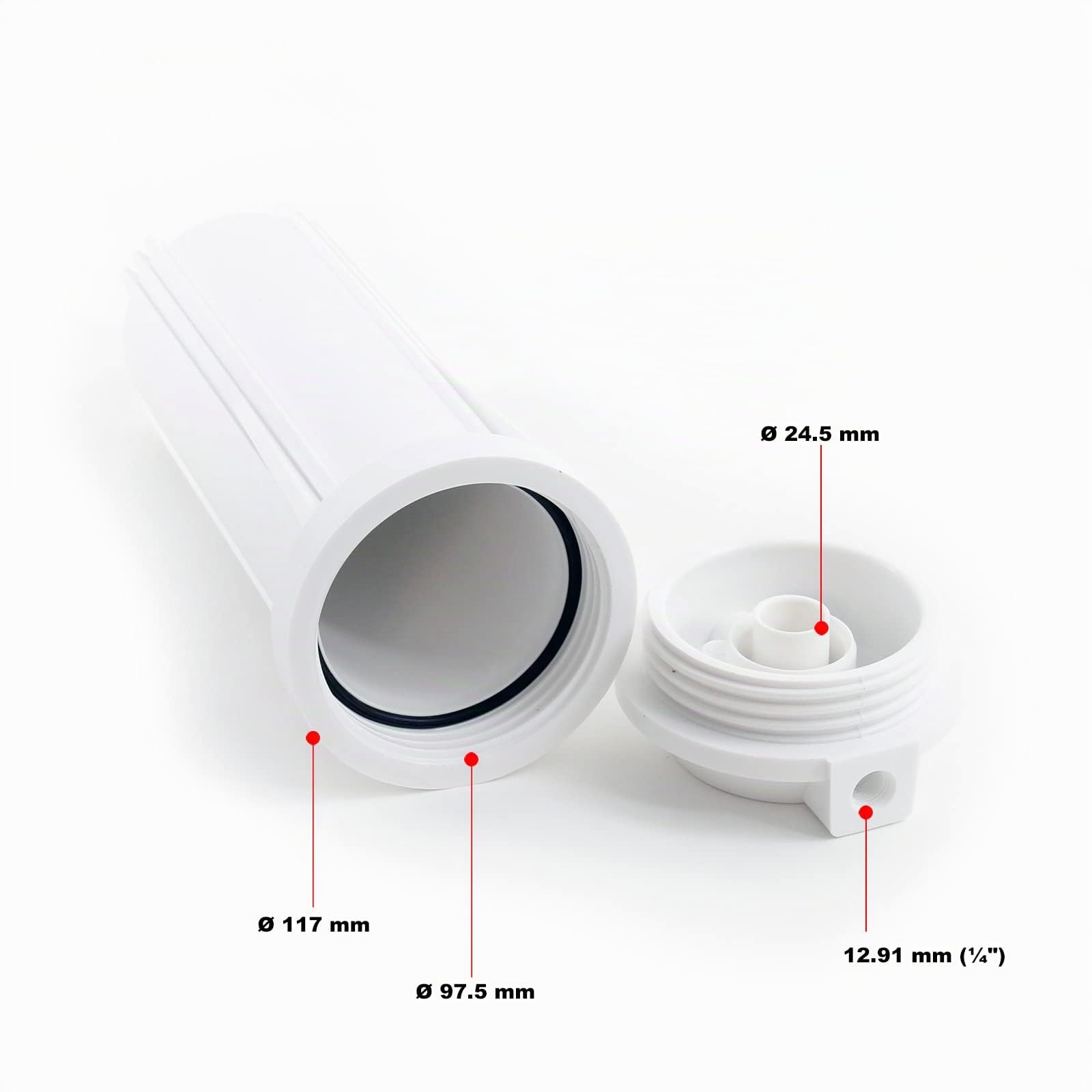 Naturewater Carcasa de cartuchos filtrantes 10" Para sistema-RO NP/E2 5-Etapas Filtración de agua