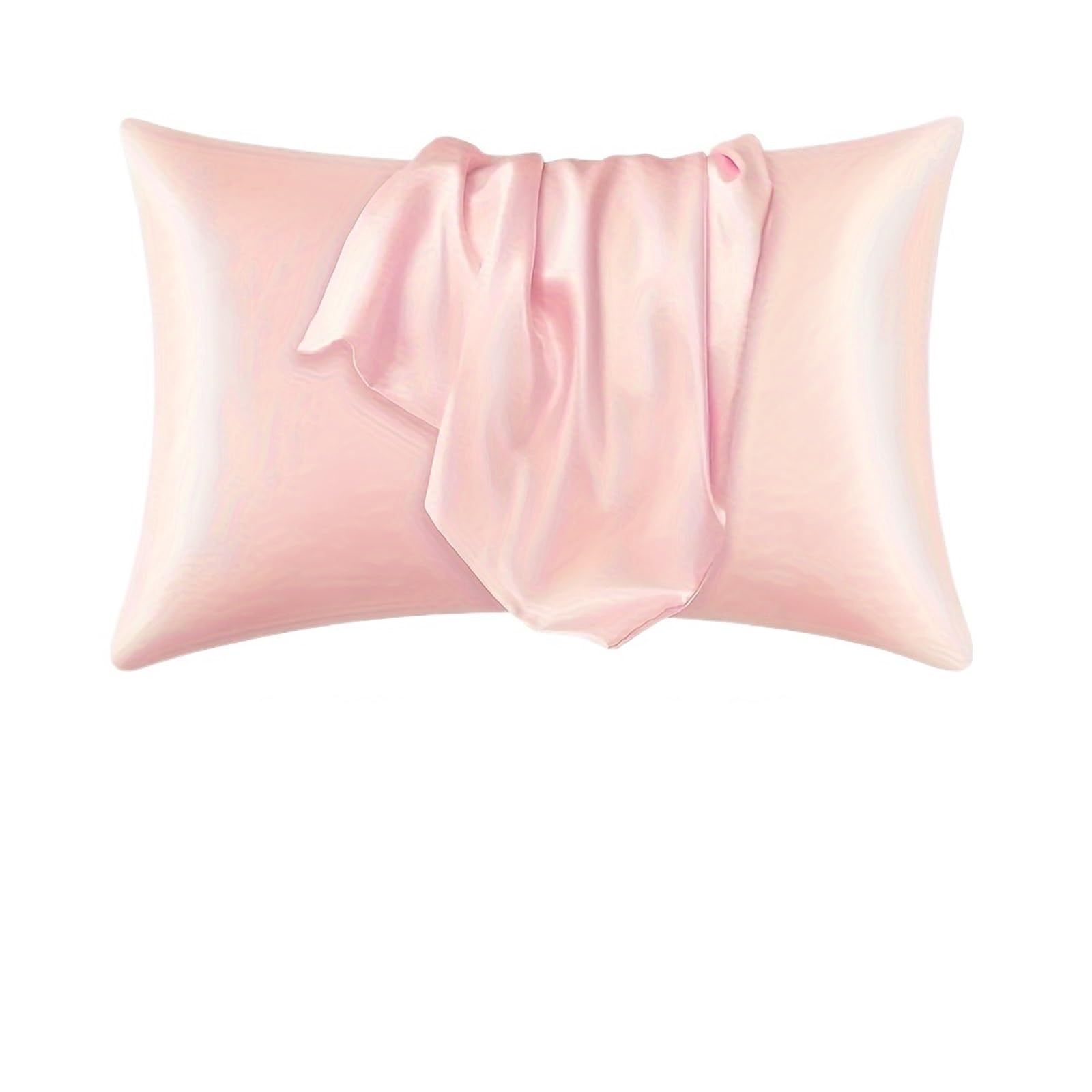LYXYGMV 2 Silky Pillowcases for Bedrooms(PINK,50x66cm)