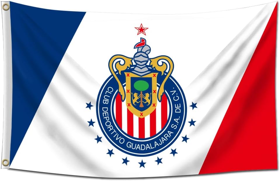 Eksent Chivas fans Guadalajara Banner Mexico Futbol Soccer Bandera La Flag Banner 3x5ft Man Cave Decor