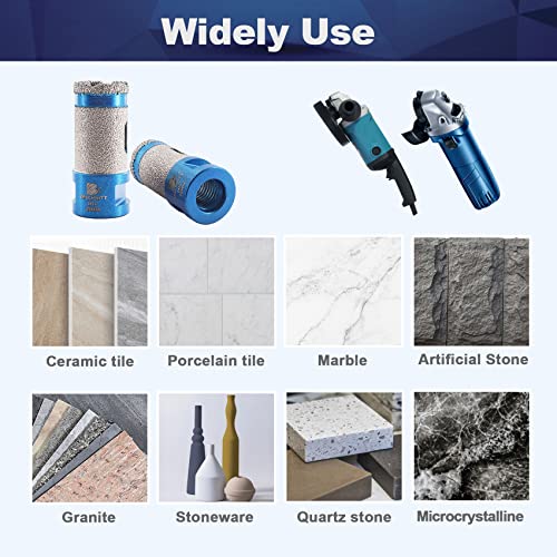 FACHLICH Diamond Milling Finger Chamfering Bit 10-35mm/20-50mm Ceramic Tile Porcelain Granite Vacuum Brazed Hole Saw Hex Shank