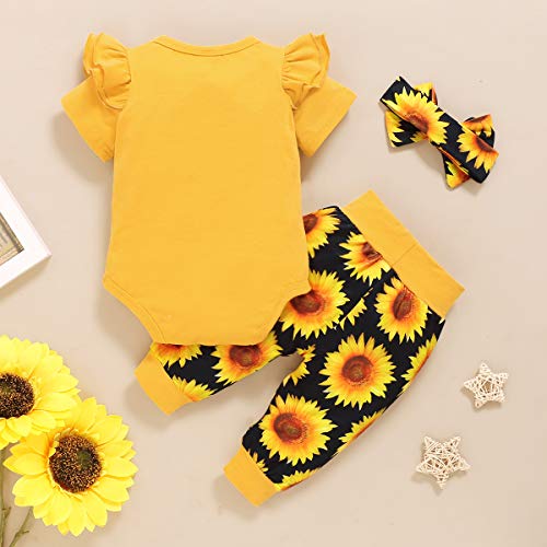 Image of Renotemy Newborn Infant Baby Girl Clothes Summer Outfits Infant Romper Pants Cute Toddler Girl Clothes Gift Set
