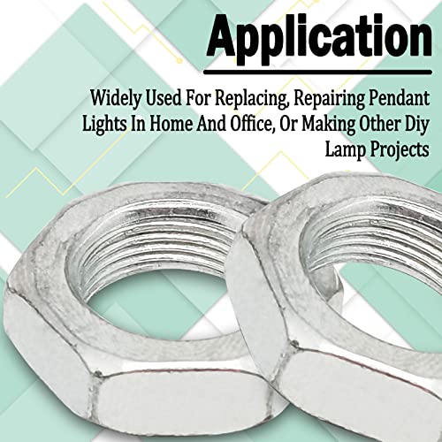 Zlyy AY224701 10Pcs M16-1.0Mm Pitch -8Mm Height,Fine Thread Hex Nuts,Lamp Locknuts,Carbon Steel,Zinc Plated thumb #4