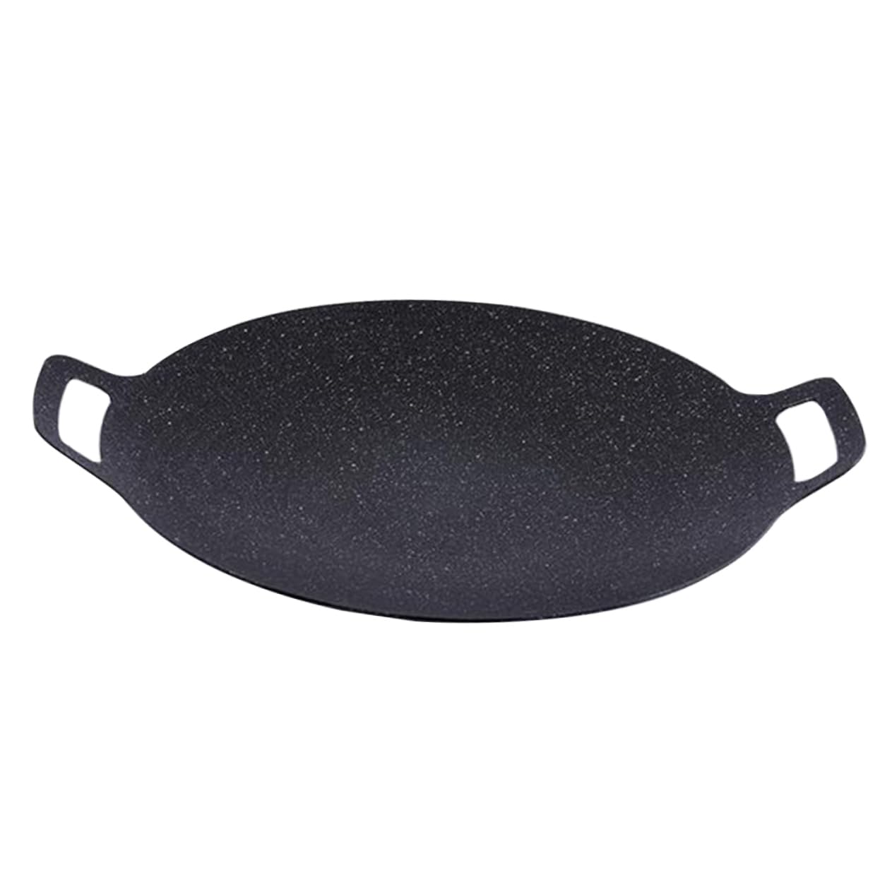 OUNONA Korean Bbq Grill Tray Non Stick Round Pan Multi Use Grilling Plate for Camping Outdoor Picnics and Family Bbqs