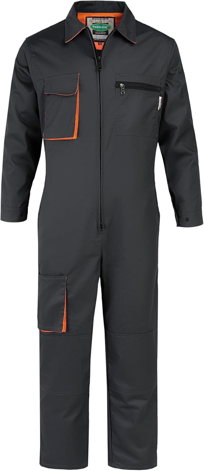 Men's Coveralls Mechanic Work Jumpsuit Multi Pockets Overalls Long Sleeve Workwear Coverall - Image 2