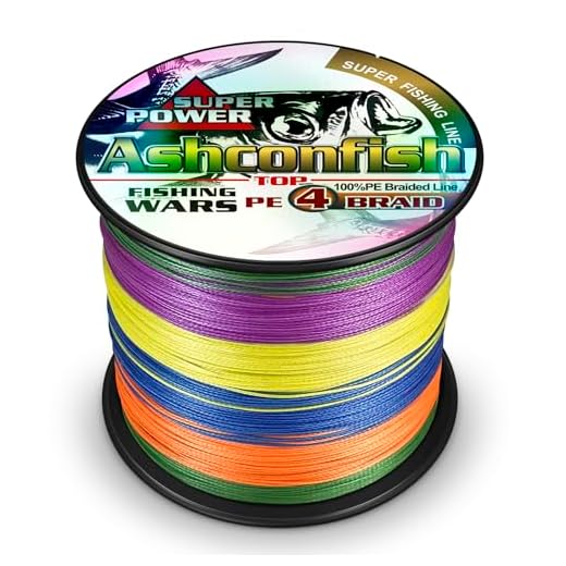 Ashconfish Braided Fishing Line- 4 Strands Super Strong PE Fishing Wire Heavy Tensile for Saltwater & Freshwater Fishing -Abrasion Resistant - Zero Stretch- 500M/547Yds 20LB Multi Color