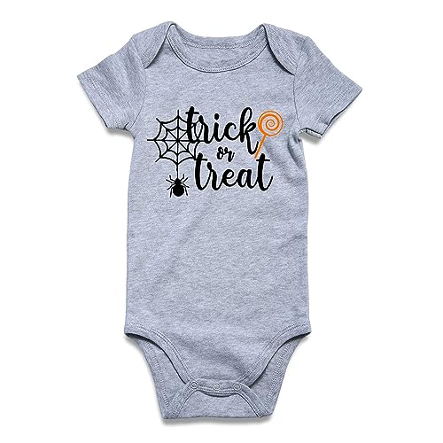 Halloween Baby Clothes Trick or Treat Funny Letter Print Romper 9-12 Months