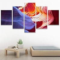 SIGNWIN 5 Panel Canvas Wall Art Modern Art Landscape Modern Multicolor Photography Relax/Calm Rocky for Home Decorations Ready to Hang - 60