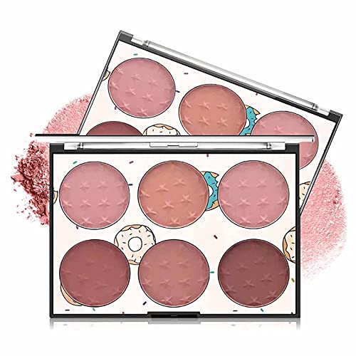Sumeitang Face Blush Palette,Matte Light Luxury Blush Palette Matte Blush Powder Bright Shimmer Face Blush,Contour and Highlight Blush Palette,Professional Facial Beauty Cosmetic Makeup Palette-B