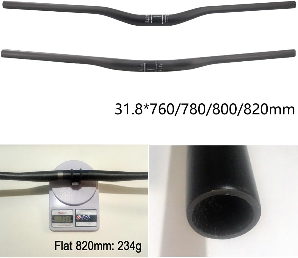 MTB Handlebars Carbon Fiber Riser Handlebars 31.8 Carbon MTB Handlebar Bars 820mm Riser Full Carbon Fiber Riser Handlebars Bars 31.8 Carbon Handle Bars