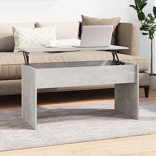 Genérico Mesa de Centro Madera de ingeniería hormigón 102x50,5x52,5 cm