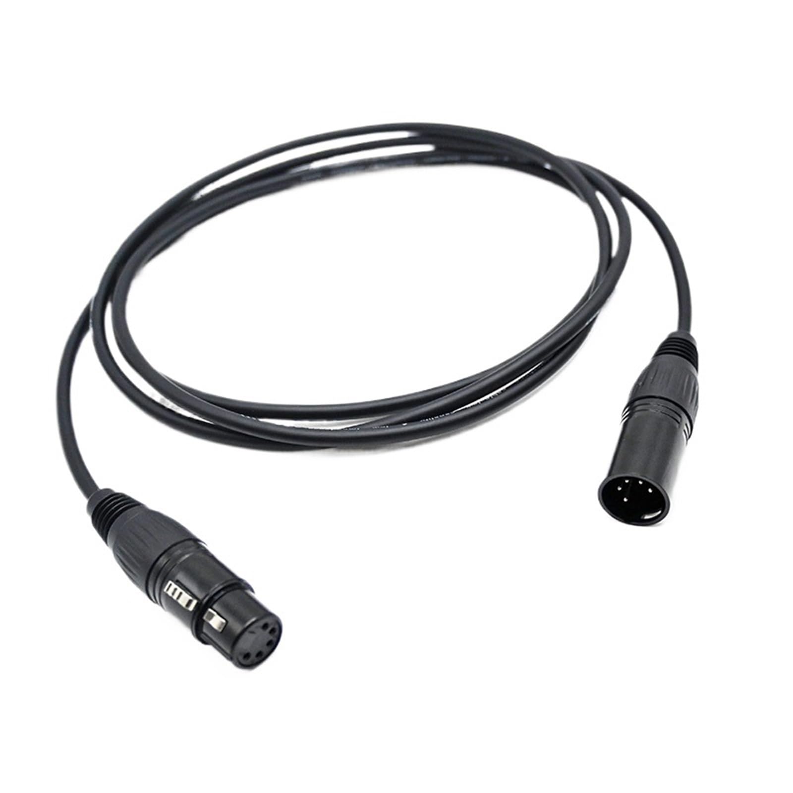 5-biegunowy 4-żyłowy 512 kabel sterujący światłem, 110 omów, 1 m, 1,5 m, 2 m, 3 m, 5 m, 10 m, 20 m, 30 m, przewód sygnałowy do listew świetlnych LED i systemów DJ (3 metry)