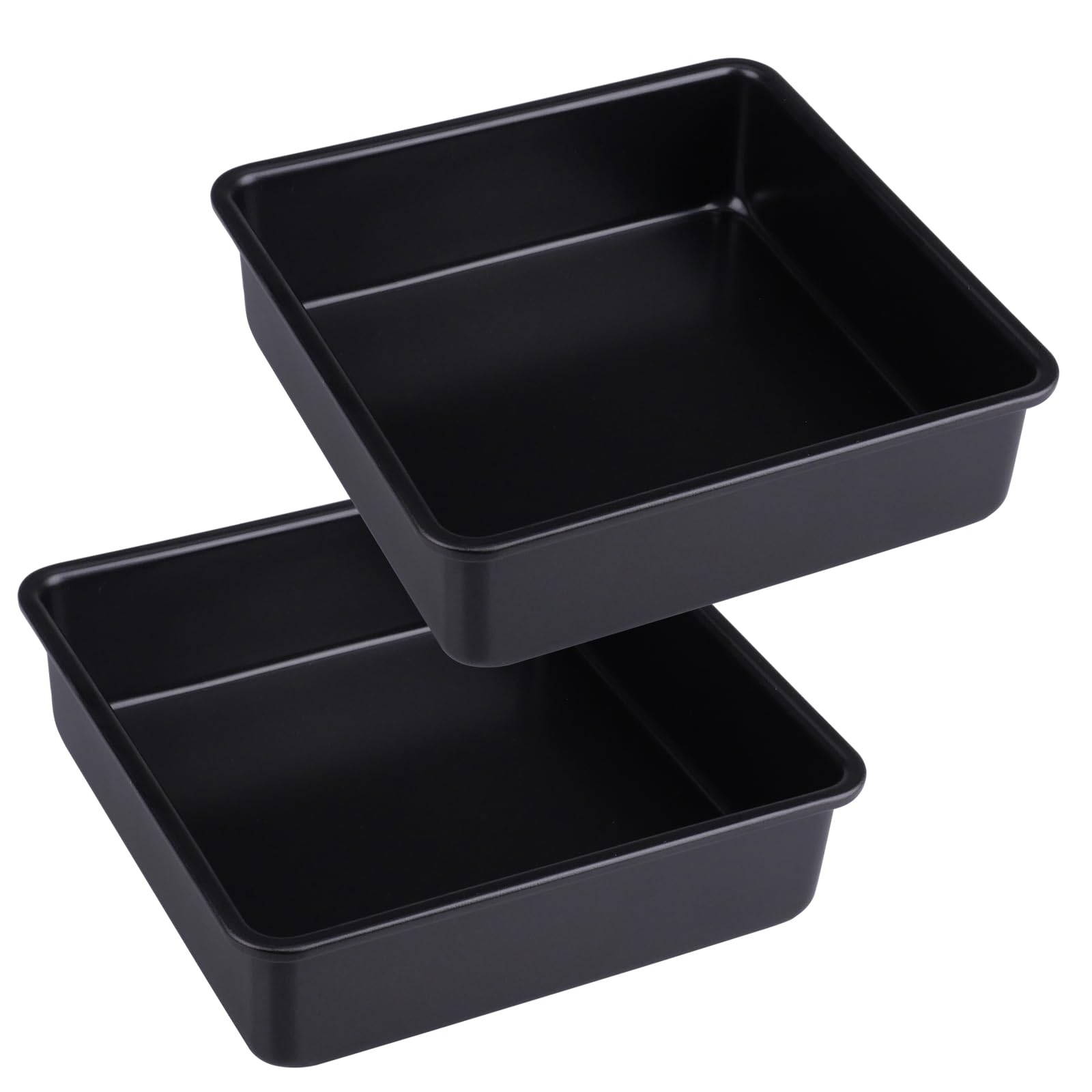 Set di 2 Teglia Forno Quadrata Teglie Forno Antiaderenti Stampo per Forno 15x15 Rostiera Antiaderente Teglia per Friggitrice ad Aria per Torte Lasagne Brownie