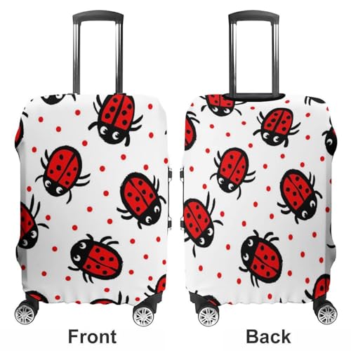 Ladybugs Travel Luggage Cover Protector, Washable Suitcase Protector Anti-scratch Spandex Baggage Covers Fits S3