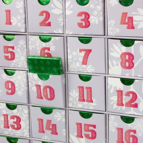 Oh! Nuts Milk Chocolate Advent Calendar 2021 – Fun Christmas Countdown – Thanksgiving Gifts for Kids, Teens, Girls, Boys & Adults - 24 Assorted Gourmet Holiday Dark truffles for Daily Indulgence