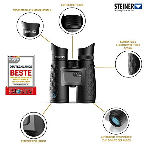 STEINER Fernglas BluHorizons 10x42 - Deutsche Qualitätsoptik, hohe Vergrößerung, reduziert Reflexionen oder Blendungen… – Bild 4