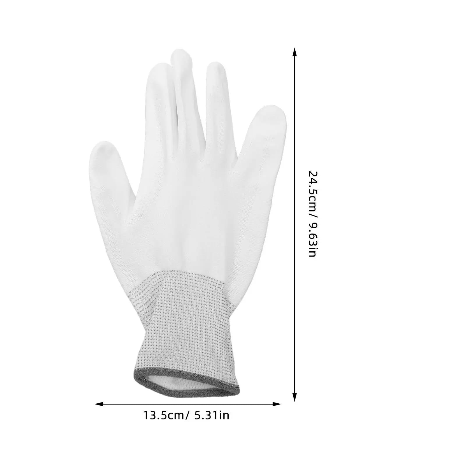 12 Stück antibeschichtete Polyester-Arbeitshandschuhe aus Nylon mit antistatischem Schutz for Mechaniker und Elektriker, dünne Handschuhe
