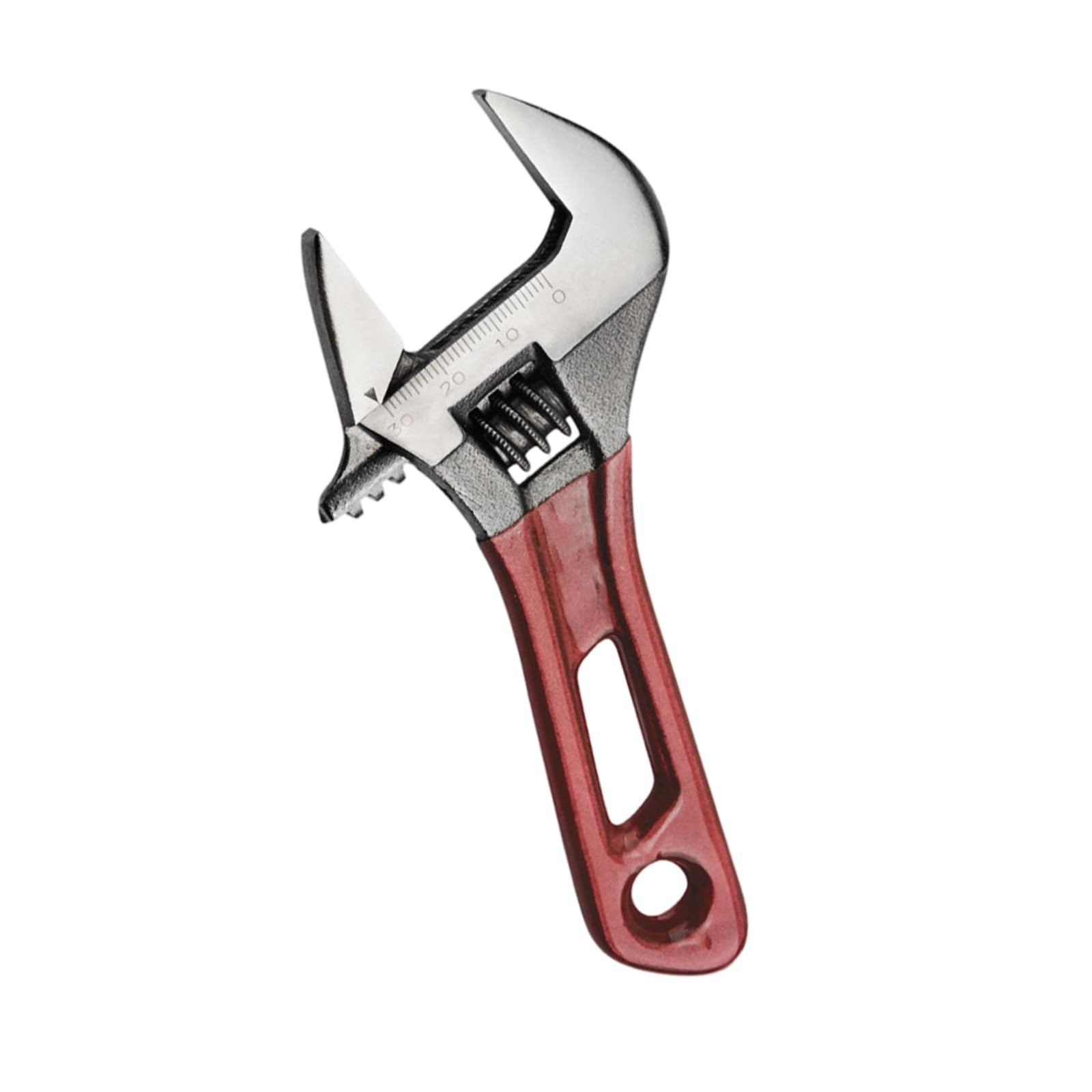 YHAILI Heavy Duty Compact Adjustable Wrench Spanner With Wide Jaw Short Handle Carbon Steel Ergonomic Grip For Plumbing Repair