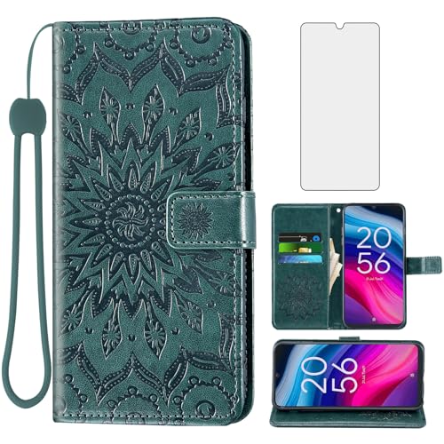 Asuwish Phone Case For Visible Midnight Wallet Cases With Tempered Glass Screen