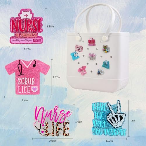 Nurse Charms compatible for Bogg Bags Accessories Decoration fits for Simply Southern Beach Totes4