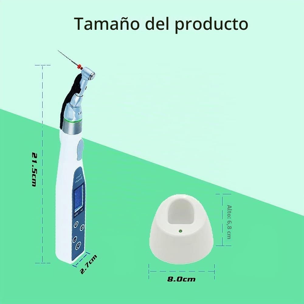 Tratamiento de Endodoncia con Motor Endo LED Inalámbrico Dental, Reciprocidad 16:1 con Configuración de 9 Programas, Rotación de 360°/conexión Conveniente, Localizador de Ápice Del Conducto Radicular