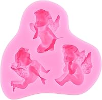 Vista 8 de Angel Baby - Moldes de silicona para decoración de pasteles, decoración de cupcakes, pasta de chicle de chocolate, juego de 4