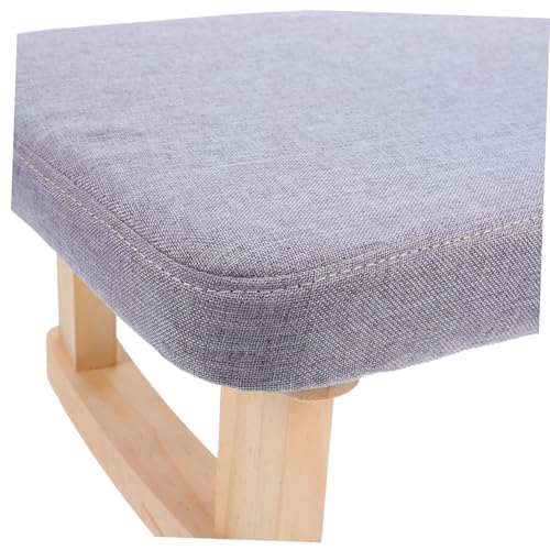 Tabouret multifonction STOBAZA en tissu et bois avec base solide - 5