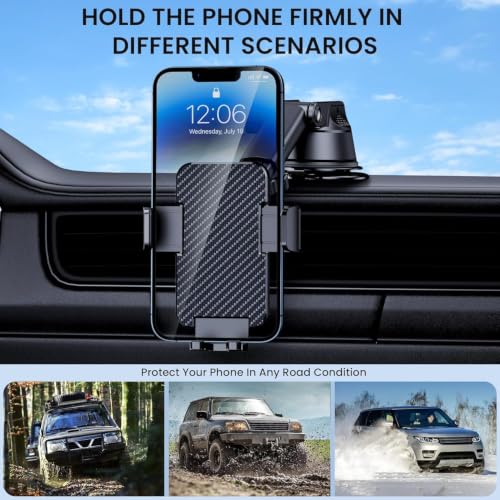 Image of Highdas Car Phone Holder for Magsafe - Premium Portable Mount for Mirror & Dashboard, 360 Adjustable Mobile for iPhone 17 /16 /15 /14 /13 /12 | Strongest Suction with 1-Year Warranty with Car Perfume