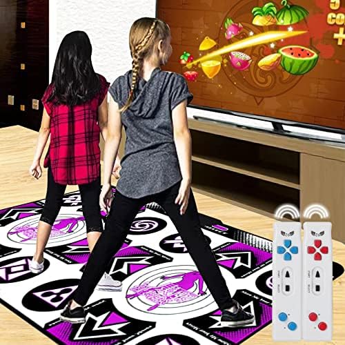 wuyule Dancing Mat - Electronic Dance Mat for Kids and Adults Dancing Game Dance Pad Wireless Non-Slip Dancer Step Pads, High Elasticity and Sensitivity, Multi-Function Games & Levels (Double)
