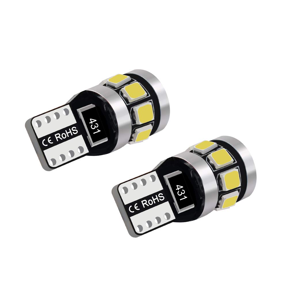 4 Pezzi T10 168 192 W5W 57 SMD 3014 LED Canbus Nessun Errore Indicatore Di Direzione Auto Lampada Di Parcheggio Lampadina A Cuneo Motore Bianco Rosso Blu Verde Giallo - Foto 4