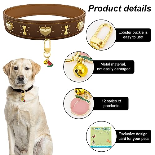DELORIGIN 12pcs Enamel Pet Collar Bells - Image 3