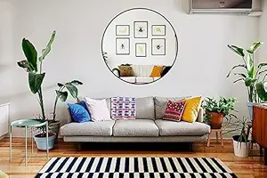 30 Inch Stylish Modern Round Wall Mirror // 30