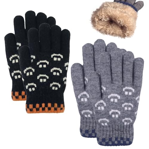 Kids Warm Winter Warm Gloves Knit Thermal Cold Weather Snow Gloves