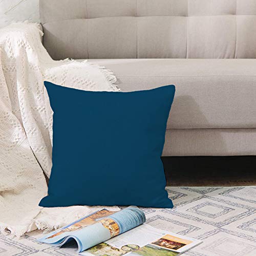 Image of YRM Bedding's Dark Teal 600-TC Oraganic Cotton 5-Piece Decorative Cushion Covers (18 inchx18 inch)