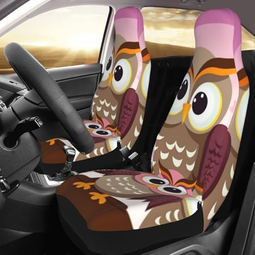 Housses de siège de voiture imperméables motif chouettes idéales pour sorties famille