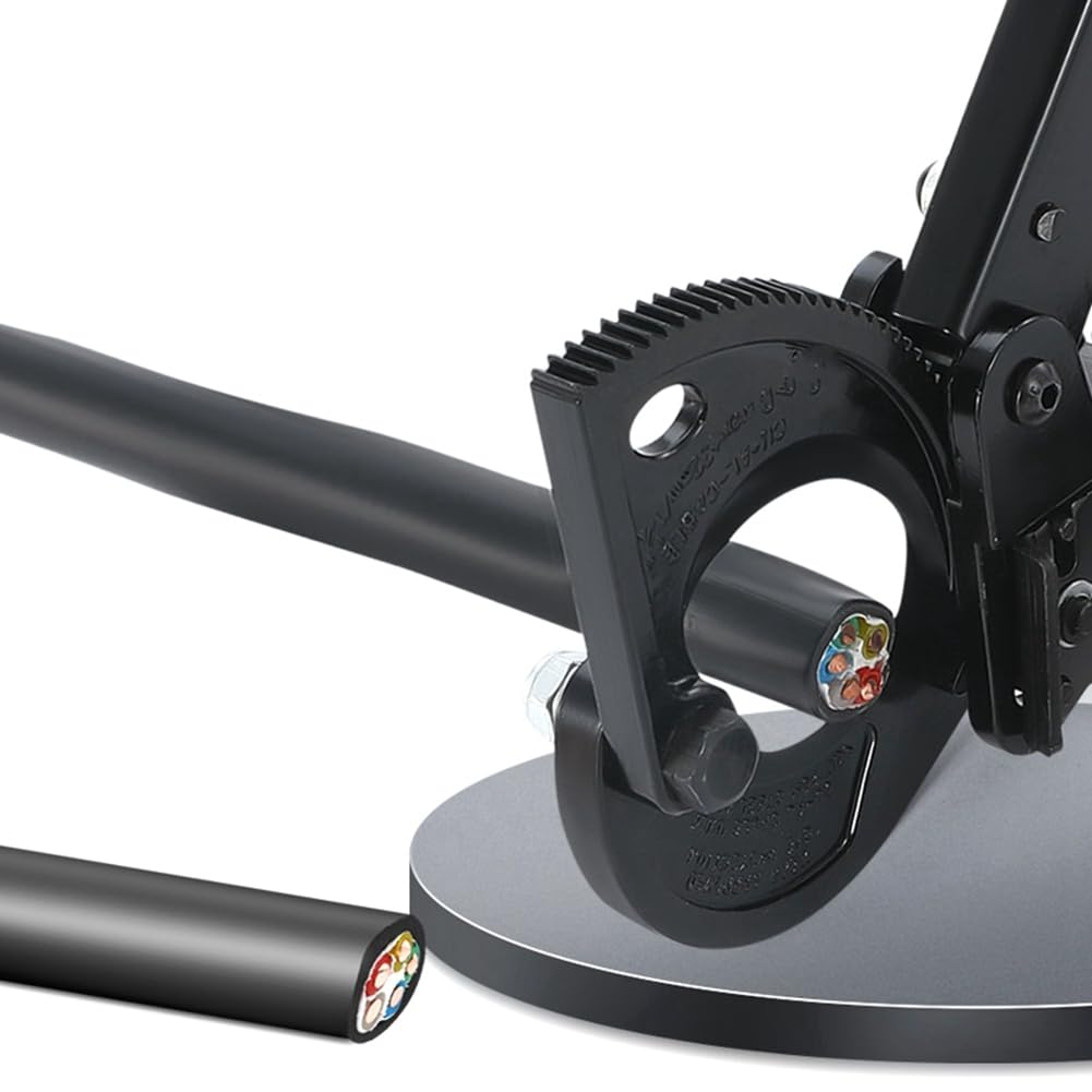 Tijeras para Cables con Trinquete Herramientas Manuales para Cortar Cables con Trinquete Herramientas Que Ahorran Mano de Obra Tijeras Alicates para Prensar Tijeras para Cables