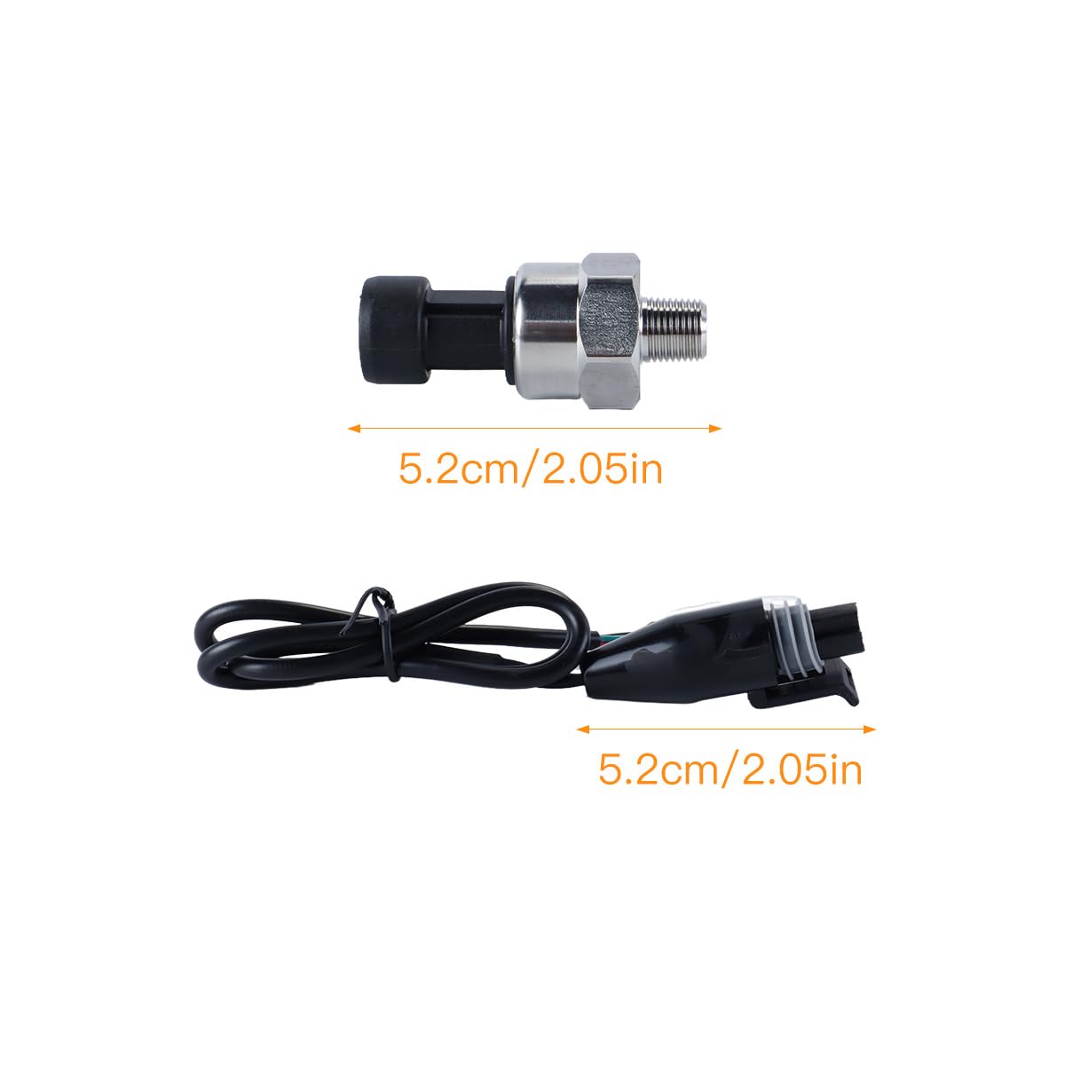 Transducteur de pression en acier inoxydable 30 PSI – Capteur de filetage NPT 1/8 po pour huile, carburant, air et eau