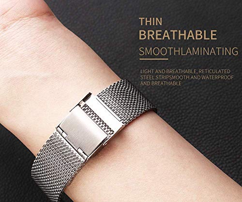 Bracelet de montre 22mm universel acier inoxydable anti-usure - 5