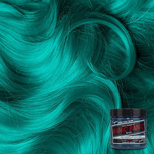 MANIC PANIC Classic Siren's Song Semi Permanent Hair Color - Neon Blue-Green Hair Dye for Women & Men That Lasts 4-6 Weeks - Vegan, Ammonia & Cruelty-Free - Create & Mix Custom Shades (4oz / 2pk) - Image 4