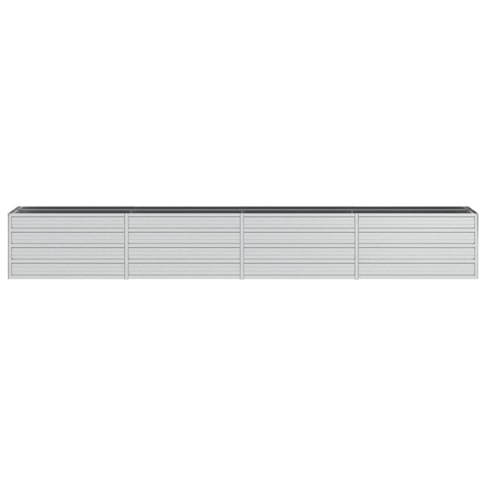 Arriate, Mesa De Cultivo, Huerto Domestico, Cultivo De Plantas Aromaticas, Arriate De Jardín, de Acero galvanizado Plateado 320x40x45 cm