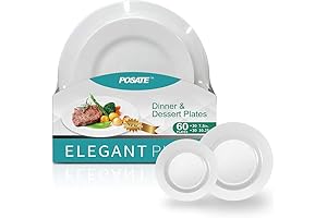 White Disposable Plastic Easter Dinnerware Plate Set