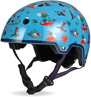 MICRO Scooter/Bike Printed Deluxe Helmet Small 48-54cm All ages Boys/Girls Dino