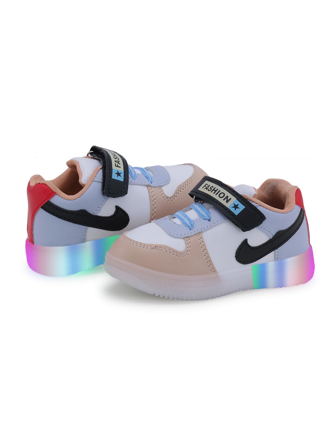 PASSION PETALS Fashion Colorblocked LED Light Shoes for Kids Girls and Boys of Age 18Months - 4 Years - Peach (B0CZD849ZT) Amazon Price History, Amazon Price Tracker