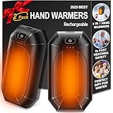 2-Pack Hand Warmers Rechargeable,Portable Electric Hand Warmers Reusable,USB 2 in 1 Handwarmers,Outdoor/Indoor/Working/Studying/Camping/Hunting/Golf/Pain Relief/Games/Warm Gifts for Men Women Kids