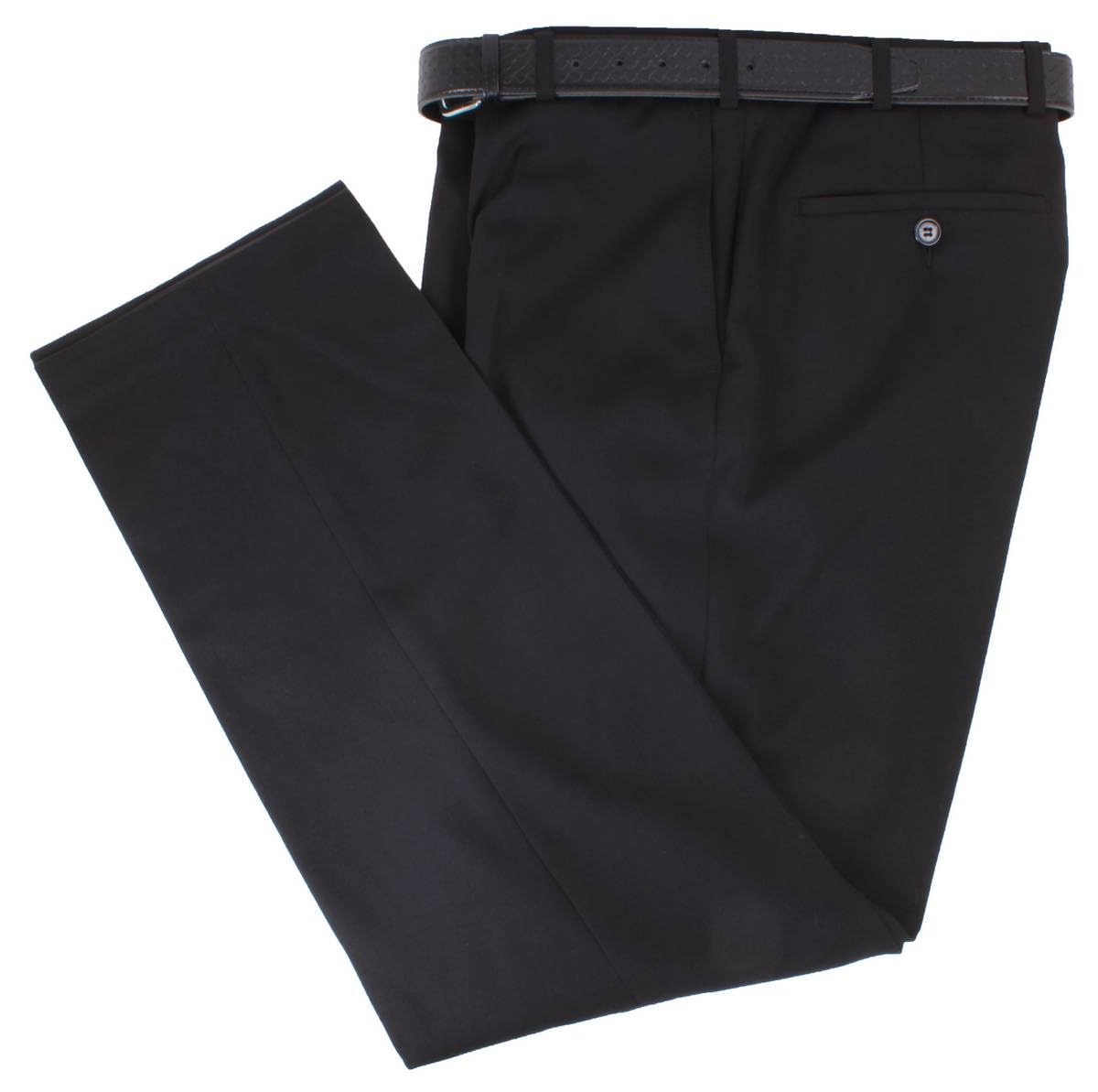 Mens Robert Lightweight Wool Mix Smart Trousers - Black