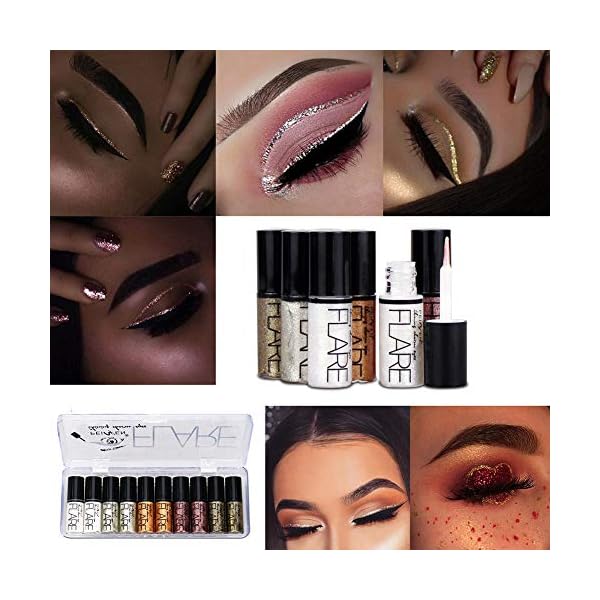 Lucoss-Glitter-Liquid-Eyeliner-Eye-Shadow-Makeup-Kit-Long-Lasting-Luminous-Shimmer-Eyeshadow-Liquid Lucoss Glitter Liquid Eyeliner Eye Shadow Makeup Kit Long Lasting Waterproof Sparkling Eyeshadow Metallic Eyeliner Liquid Eye Glitter Makeup