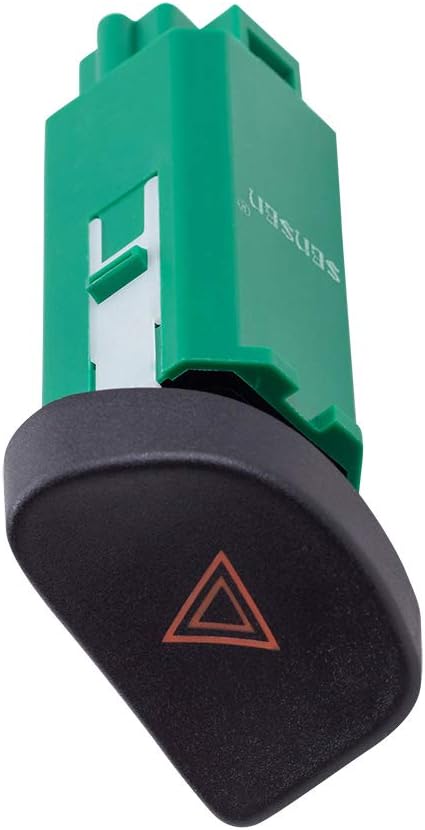 Brock Replacement Hazard Warning Switch Emergency Light Flasher, Push Button Actuator, Automatic Operation, Green, Compatible with 2000-2005 Impala 10359031