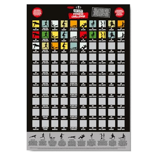 #winning 100 Day Fitness Challenge A2 Scratch Poster