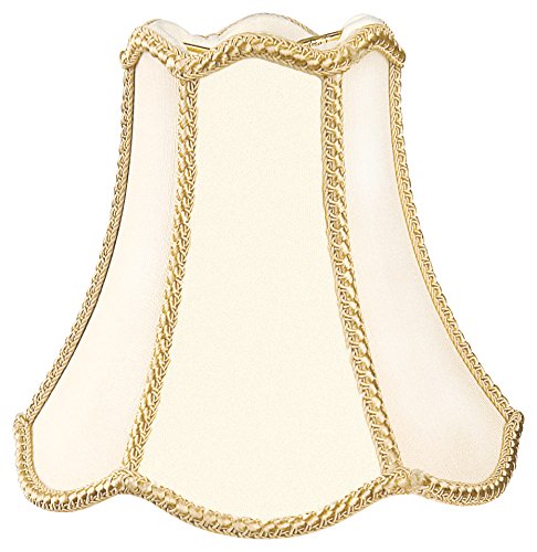 Royal Designs, Inc. Decorative Trim Scallop Bell Chandelier Basic Shade CS-502EG, Eggshell, 2.5 x 5 x 4.5