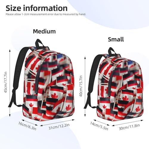 Sac à dos voyage femme imprimé Canada pour le week-end